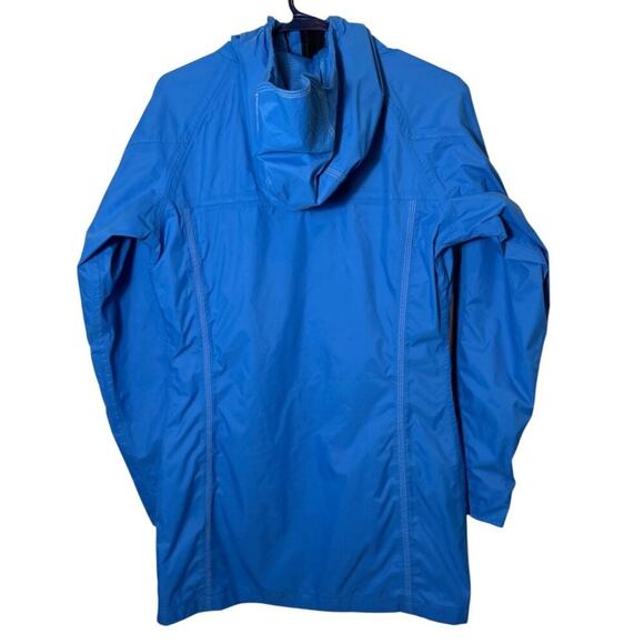Columbia Hooded Omni Heat Rain Jacket, Blue, S - Picture 3 of 10